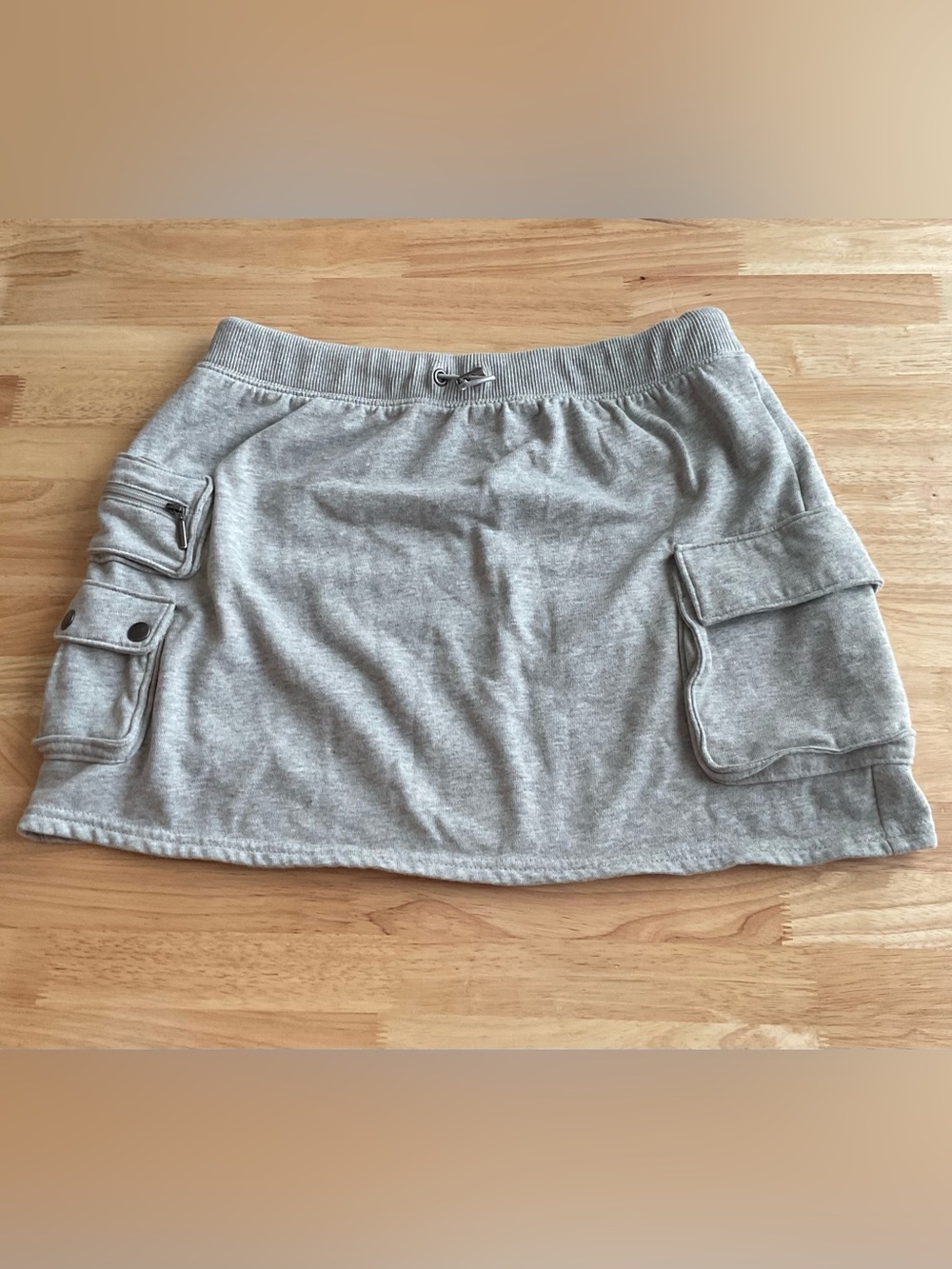 aero dwntme- Gray Cargo Pocket Mini Skirt